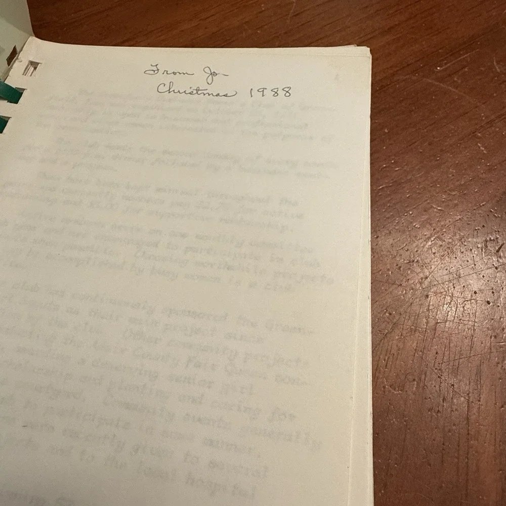 Greenfield Business Women Cookbook Iowa Recipes 1988 Vintage